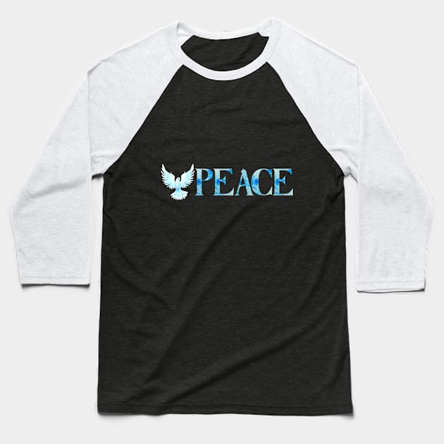 Serene Sky: Dove of Peace Baseball T-Shirt by DaShirtXpert